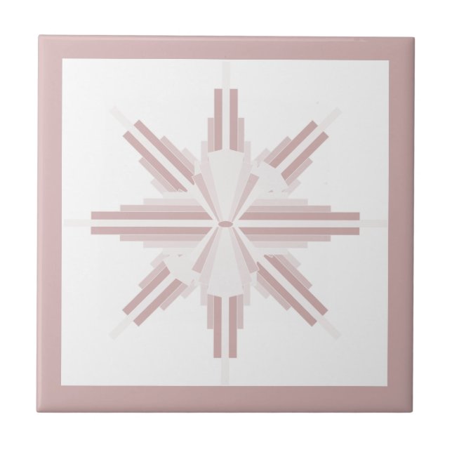 Art deco inslag i ljusbrun kakelplatta (Framsidan)