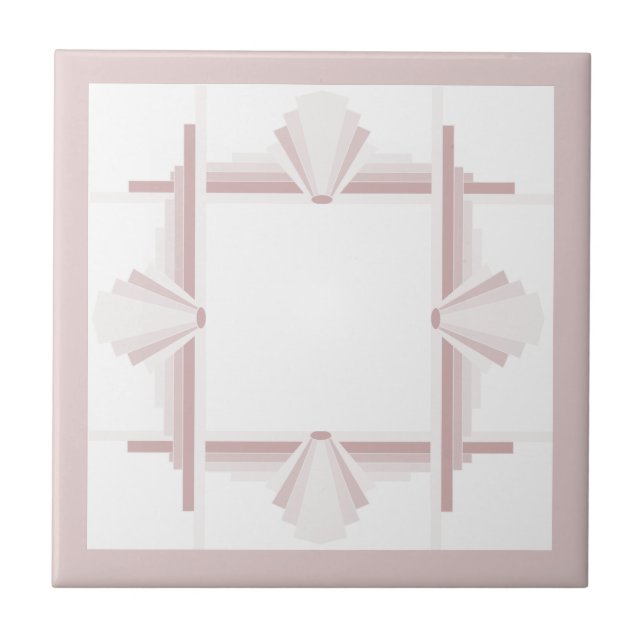 Art deco inslag i ljusbrun kakelplatta (Framsidan)