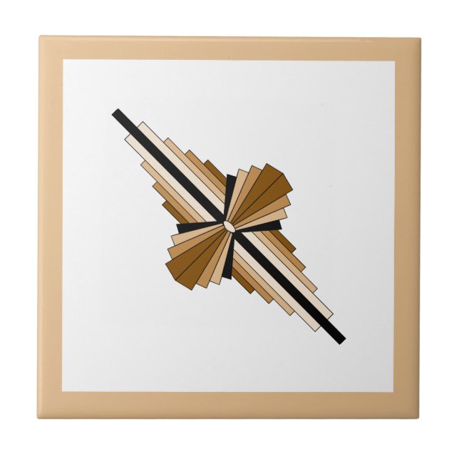 Art deco inslag i mörk och lätt än kakelplatta (Framsidan)