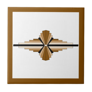 Art deco inslag i mörk och lätt än kakelplatta