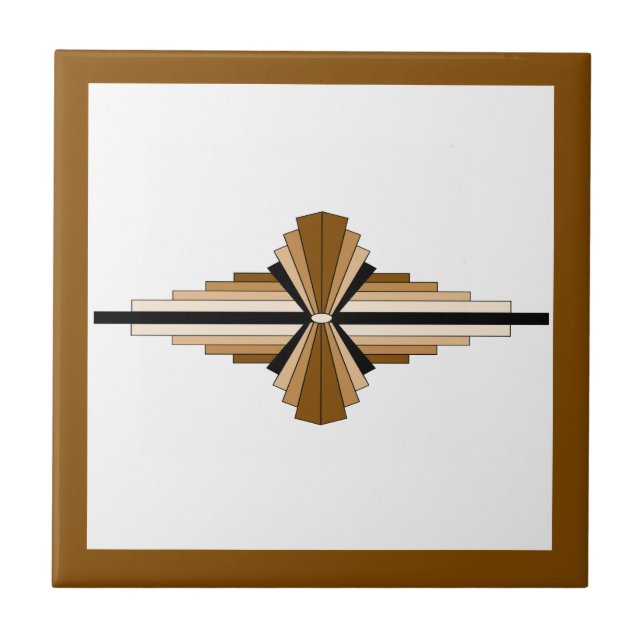 Art deco inslag i mörk och lätt än kakelplatta (Framsidan)