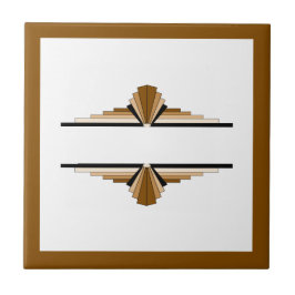 Art deco inslag i mörk och lätt än kakelplatta