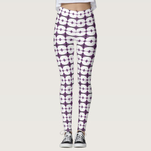 Art deco inslag i mörk plum leggings