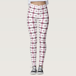 Art deco inslag i pastel ro leggings