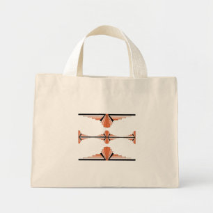 Art deco inslag i pastellform orange mini tygkasse