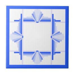 Art deco inslag i rik blue kakelplatta