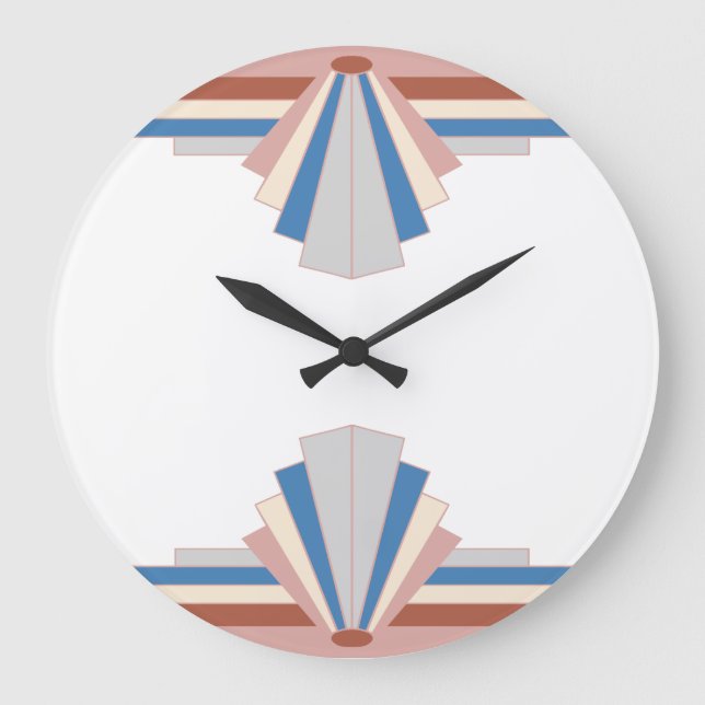 Art deco inslag i ro guld, blå och grått03 stor klocka (Framsida)