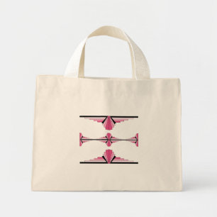 Art deco inslag i ro rosa mini tygkasse