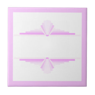 Art deco inslag i rosa kakelplatta