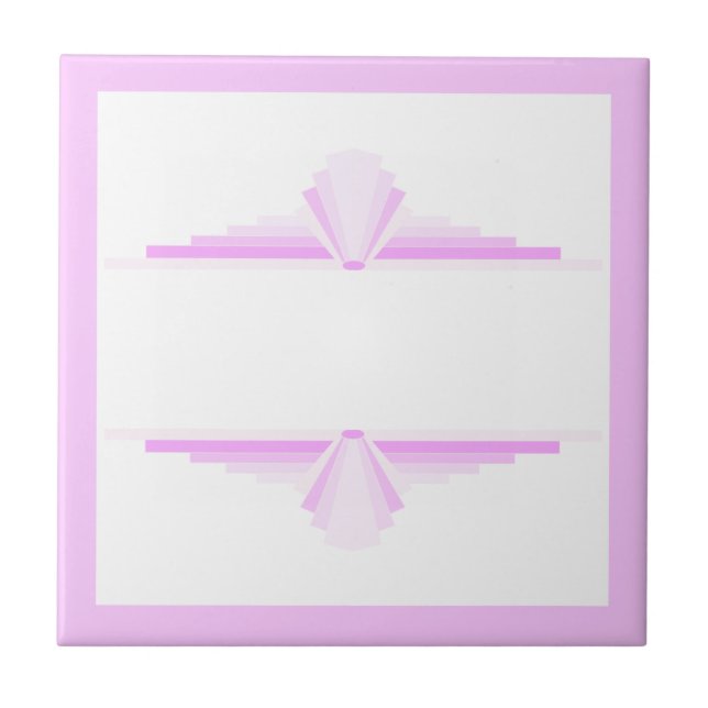 Art deco inslag i rosa kakelplatta (Framsidan)