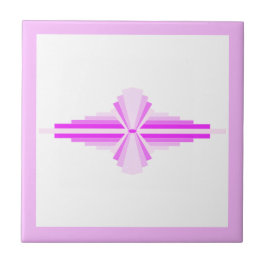 Art deco inslag i rosa kakelplatta