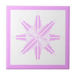 Art deco inslag i rosa kakelplatta