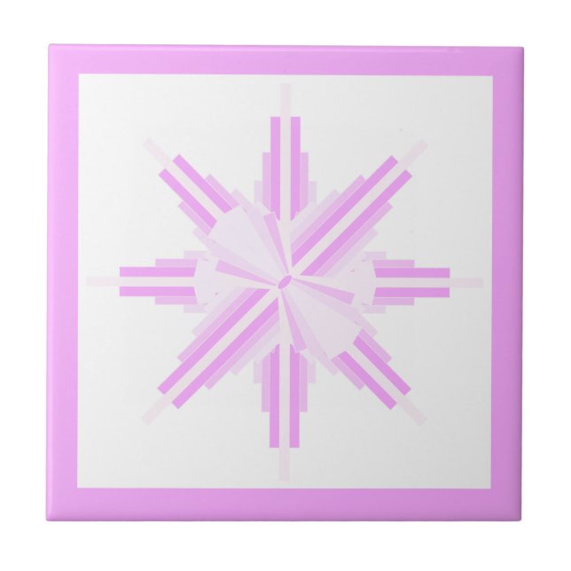 Art deco inslag i rosa kakelplatta (Framsidan)