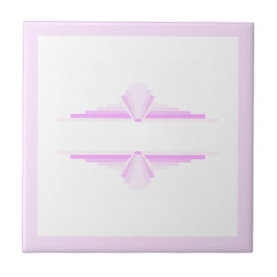 Art deco inslag i rosa kakelplatta