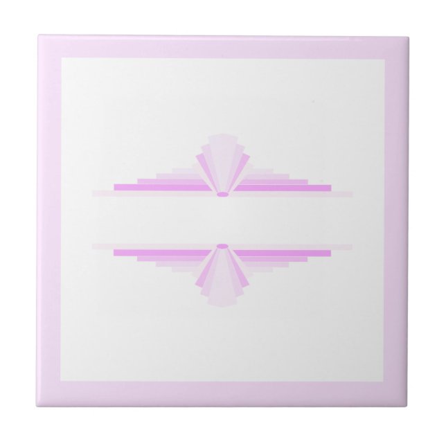 Art deco inslag i rosa kakelplatta (Framsidan)