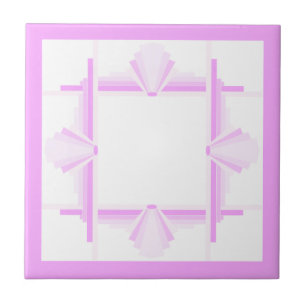 Art deco inslag i rosa kakelplatta