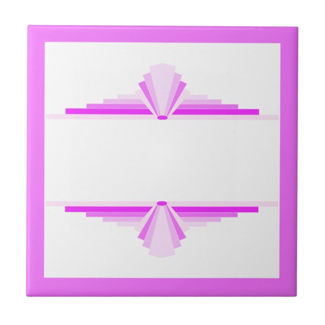 Art deco inslag i rosa kakelplatta (Framsidan)