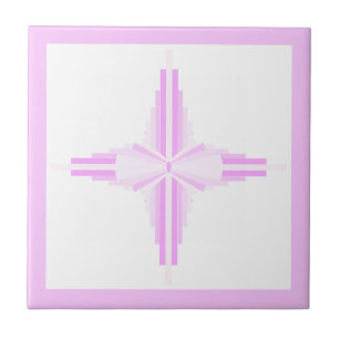 Art deco inslag i rosa kakelplatta