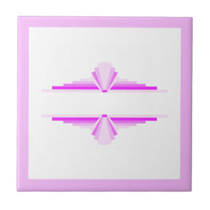 Art deco inslag i rosa kakelplatta