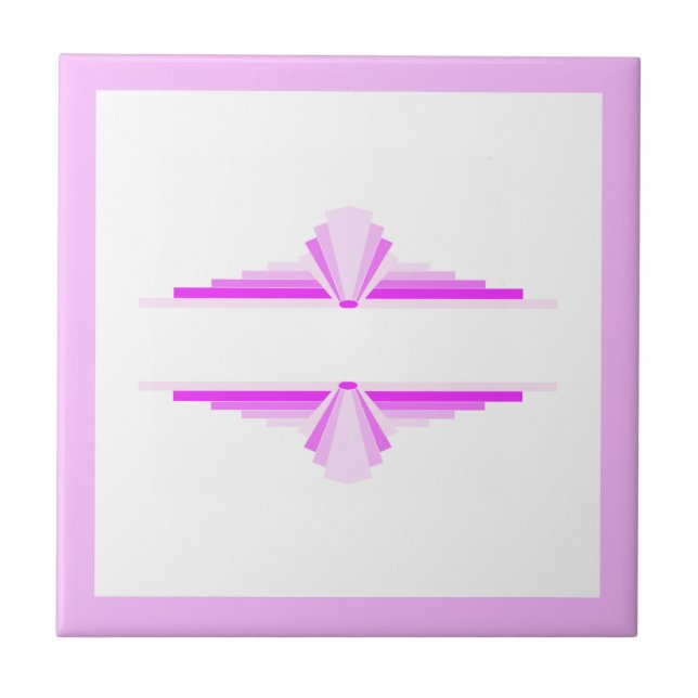 Art deco inslag i rosa kakelplatta (Framsidan)