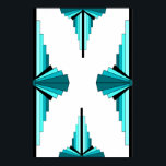 Art deco inslag i teal grönt poster<br><div class="desc">En klassisk konst deco stil mönster skapat i teal grönt. Konsten deco stil fylldes i under 1920- och 1930-talen.</div>