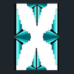 Art deco inslag i teal grönt poster<br><div class="desc">En klassisk konst deco stil mönster skapat i teal grönt. Konsten deco stil fylldes i under 1920- och 1930-talen.</div>