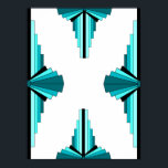Art deco inslag i teal grönt poster<br><div class="desc">En klassisk konst deco stil mönster skapat i teal grönt. Konsten deco stil fylldes i under 1920- och 1930-talen.</div>