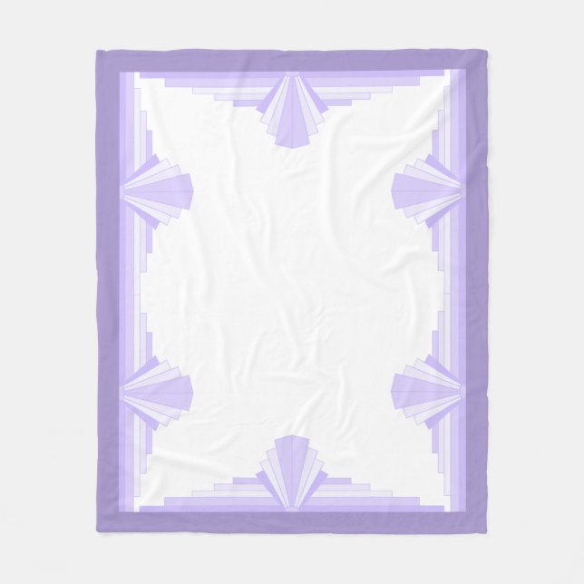 Art deco inslag in lilac & lila Fleece Blanket (Framsidan)