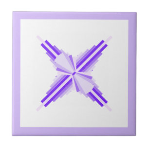 Art deco inslag på djup och lätt lila kakelplatta