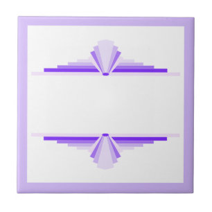 Art deco inslag på djup och lätt lila kakelplatta