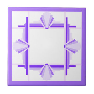 Art deco inslag på djup och lätt lila kakelplatta