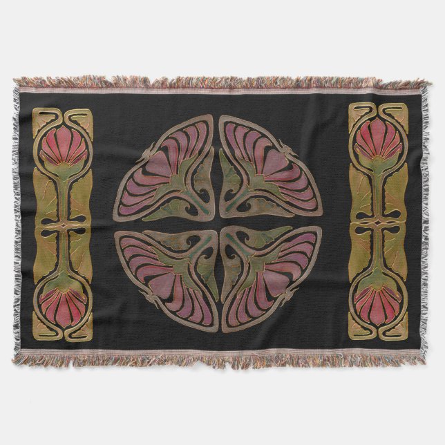 Art Deco-inspirationer som jag kastar vevett Filt (Framsidan)