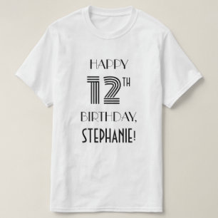 Art Deco Inspired Födelsedagsfest Shirt i 12:e T
