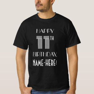 Art Deco Inspired Stil 11:e Födelsedagsfesten Shir T Shirt