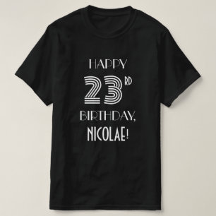 Art Deco Inspired Stil 23:e Födelsedagsfesten Shir T Shirt