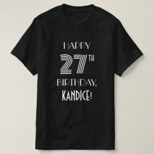 Art Deco Inspired Stil 27:e Födelsedagsfesten Shir T Shirt