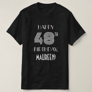 Art Deco Inspired Stil 48:e Födelsedagsfesten Shir T Shirt