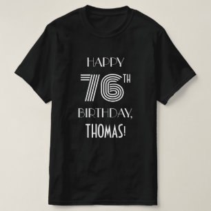 Art Deco Inspired Stil 76:e Födelsedagsfesten Shir T Shirt