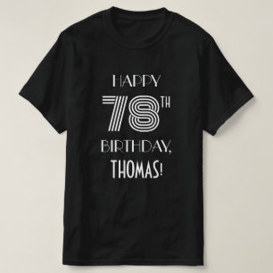 Art Deco Inspired Stil 78:e Födelsedagsfesten Shir T Shirt
