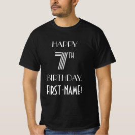 Art Deco Inspired Stil 7:e Födelsedagsfest Shirt T