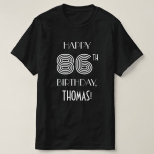 Art Deco Inspired Stil 86:e Födelsedagsfesten Shir T Shirt