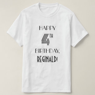 Art Deco Inspired Titta 4e födelsedagen Party Shir T Shirt