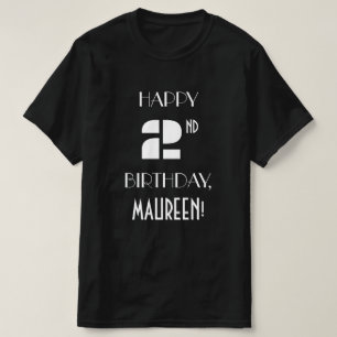 Art Deco Inspired Titta andra födelsedag Party Shi T Shirt