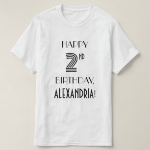 Art Deco Inspired Titta andra födelsedag Party Shi T Shirt