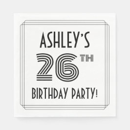Art Deco-inspirerad 26:e Födelsedagsfest, anpassat Pappersservett