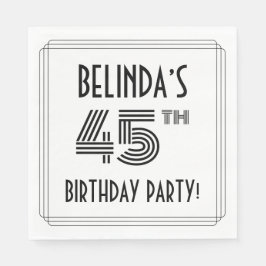 Art Deco-inspirerad 45:e Födelsedagsfesten, anpass Pappersservett