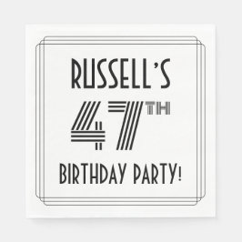 Art Deco-inspirerad 47:e Födelsedagsfest, anpassat Pappersservett
