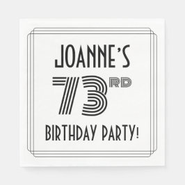 Art Deco-inspirerad 73:e Födelsedagsfest, anpassat Pappersservett
