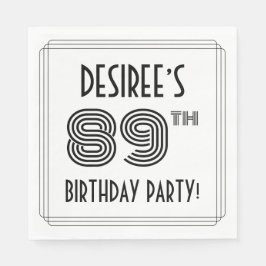 Art Deco-inspirerad 89:e Födelsedagsfest, anpassat Pappersservett