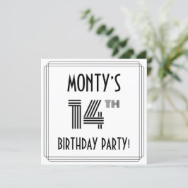 Art Deco-inspirerad fjortonde Födelsedagsfest, anp Inbjudningar